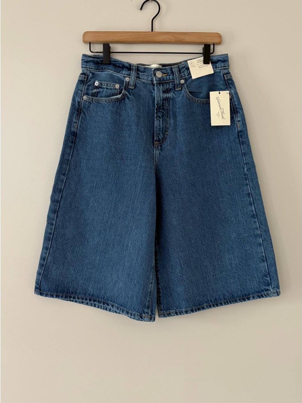 Universal Thread high-rise wide-leg denim culotte Long shorts Size 6 - Picture 3 of 12